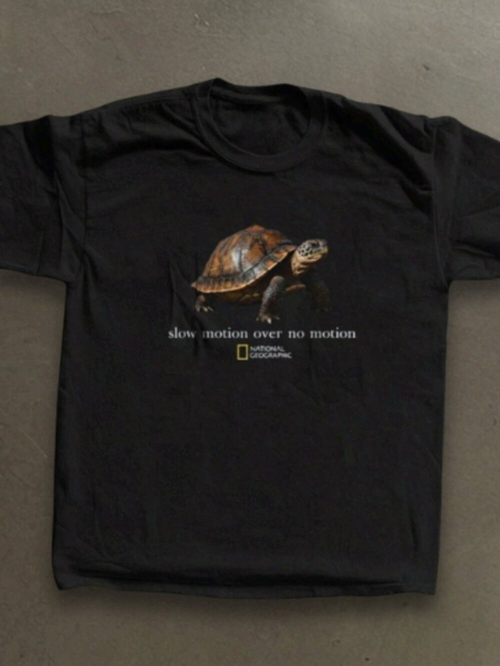 Black Turtle Graphic T-Shirt Slow Motion Animal Nature Inspired Tee